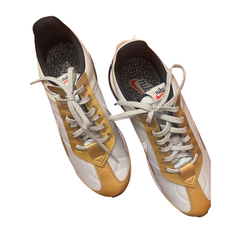 Nike Pre-Love O.X. Sneakers White Gold Running Shoes DJ6210-001 Size 8.5